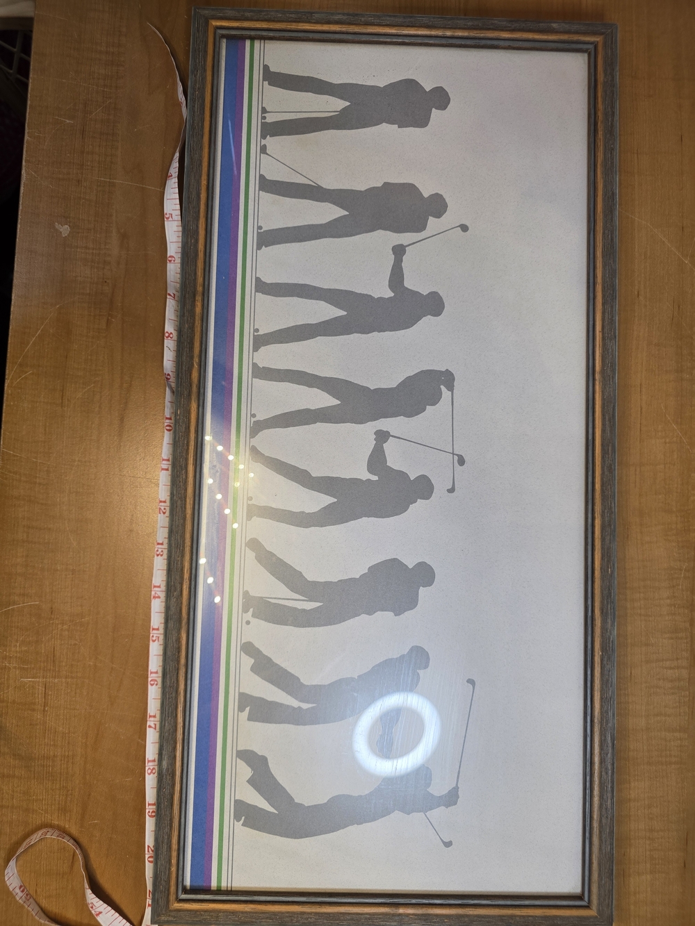 Framed Golfers Silhouette Wall